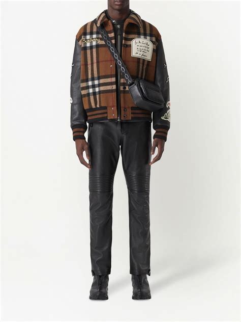 burberry technical wool funnel|Check Jacket in Sand .